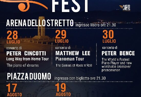 PETER CINCOTTI, MATTHEW LEE e PETER BENCE IN TRIONFO AL REGGIO LIFE FEST